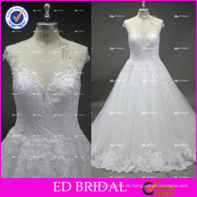 ED Brautfabrik nach Maß Spitze Appliqued Ballkleid Alibaba Hochzeitskleid Braut